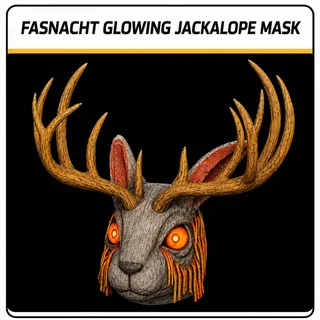 Glowing Jackalope Mask