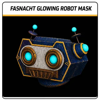 glowing robot mask