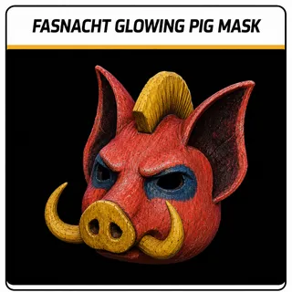 glowing pig mask