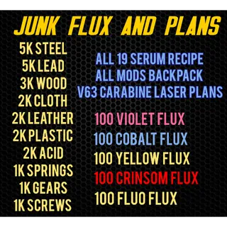 Junk Flux And Plans 