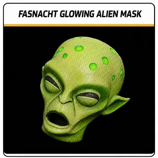 glowing alien mask
