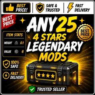 Any 25 Four-Star Legendary Mods