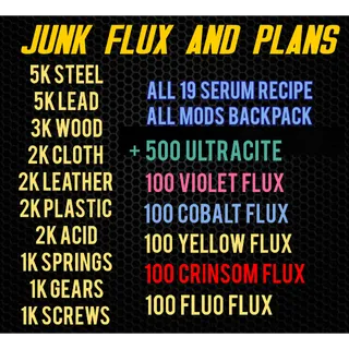 Junk Flux And Plans 