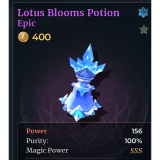 Wizard Alchemy – Lotus Bloom Potion (Epic) | SSS Grade | Max Purity 100%
