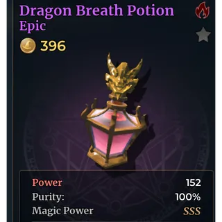 Wizard Alchemy – 2X Dragon Breath Potion (Epic) | SSS Grade | Max Purity 100%