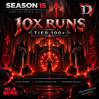 Diablo4 10x PIT RUNS TIER100+ S15