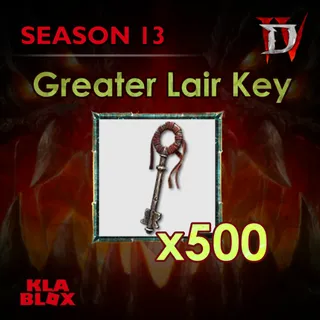 Diablo4 Greater Lair Key x500