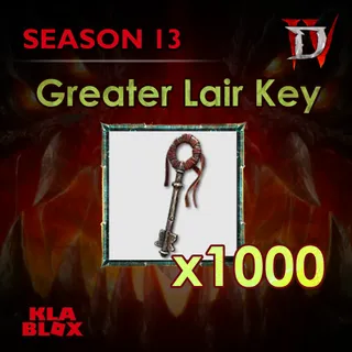 Diablo4 Greater Lair Key x1000