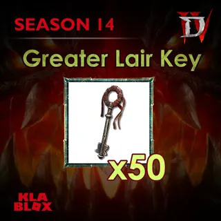 Diablo4 Greater Lair Key x50 Season 14