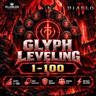 Diablo 4 | x1 Glyph 1–100 Leveling