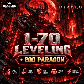 Diablo 4 | 1–70 Leveling + 200 Paragon