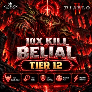 Diablo 4 | 10x T12 Belial Kills | Fast Boss Service