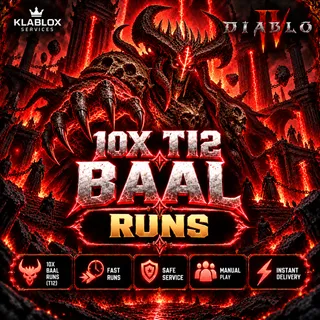 Diablo 4 | 10x Baal Runs (T12)