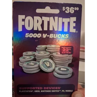 Fortnite 5,000 V-Bucks Gift Card Code (US Region)