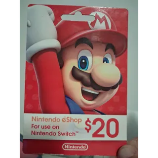 Nintendo eShop $20 Card (US)  For Nintendo Switch- Auto-Delivery upon purchase!  