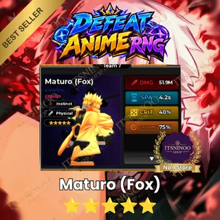[ Cosmic ] - 5 STAR - Naruto / Maturo (Fox) - [ Genius | Instinct ] - Defeat Anime RNG - FAST DELIVERY