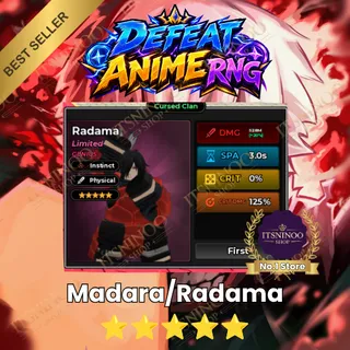 [ Limited ] - 5 STAR - Madara / Radama - [ Genius | Instinct ] - Defeat Anime RNG - FAST DELIVERY