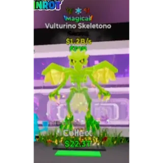 Fortnite Steal The Brainrot Magica Vulturino Skeletono with 3 traits 