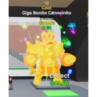 Fortnite Steal The Brainrot Gold Giga Bonito Cannoinito with 1 trait 