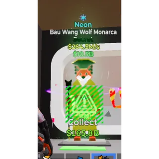Fortnite Steal The Brainrot Neon Bau Wang Wolf Monarca with 1 trait 