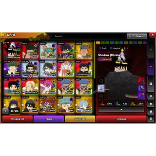 [ACCOUNT UNBOUND SHADOW WITH 8TH SWORD PRIMORDIAL ✅] ANIME EXPEDITION ✅ | NO EMAIL✅ | INSTANT DELIVERY ✅