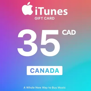 Itunes Gift Card CAD CA $35