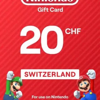 Nintendo eShop CHF CH fr.20