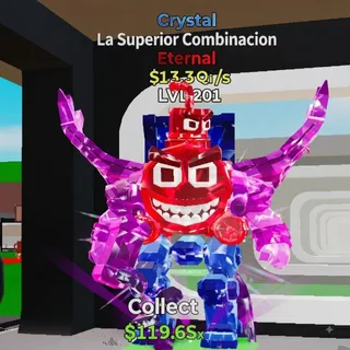 FORTNITE STEAL THE BRAINROT LA SUPERIOR COMBINACION CRYSTAL 13.3Qi/s LVL 201
