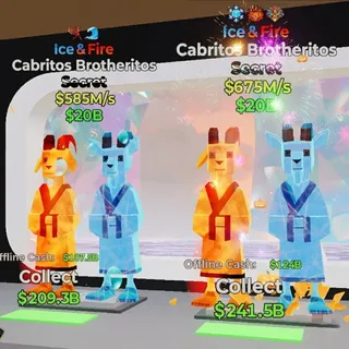 FORTNITE STEAL THE BRAINROT CABRITOS BROTHERITOS ICE AND FIRE BUNDLE