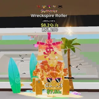 FORTNITE STEAL THE BRAINROT WRECKSPIRE ROLLER SUMMER 8.2Qi/s LVL 200 5 TRAITS