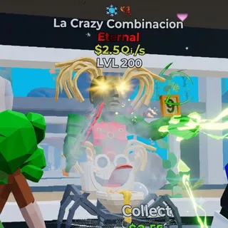 FORTNITE STEAL THE BRAINROT LA CRAZY COMBINACION 2.5Qi/s LVL 200