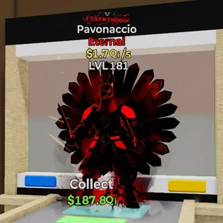 FORTNITE STEAL THE BRAINROT PAVONACCIO DARKNESS 1.7Qi/s LVL 181
