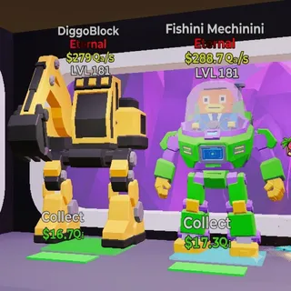 FORTNITE STEAL THE BRAINROT FISHINI MECHININI AND DIGGOBLOCK BUNDLE