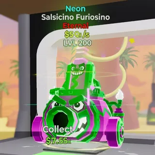 FORTNITE STEAL THE BRAINROT SALSICINO FURIOSINO NEON 5Qi/s LVL 200