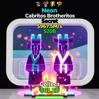FORTNITE STEAL A BRAINROT CABRITOS BROTHERITOS NEON