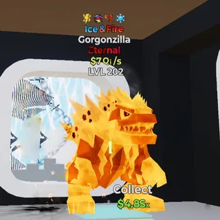 FORTNITE STEAL THE BRAINROT GORGONZILLA ICE AND FIRE 7Qi/s LVL 200
