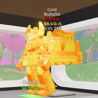 FORTNITE STEAL THE BRAINROT BULLZILLA GOLD MAX LVL