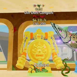 FORTNITE STEAL THE BRAINROT DIN DONI GONGONI GOLD 4.2Qi/s LVL 200
