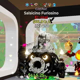 FORTNITE STEAL THE BRAINROT SALSICINO FURIOSINO GOTHIC 66.9Qi/s LVL 250 7 TRAITS