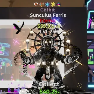 FORTNITE STEAL THE BRAINROT SUNCULUS FERRIS GOTHIC 59.9Qi/s MAX LVL 5 TRAITS