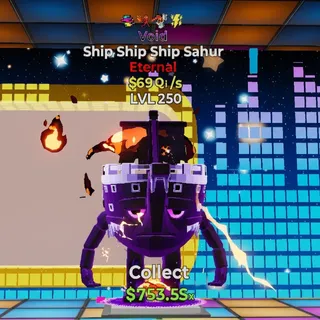FORTNITE STEAL THE BRAINROT SHIP SHIP SHIP SAHUR VOID 69Qi/s MAX LVL 4 TRAITS