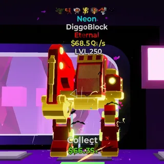 FORTNITE STEAL THE BRAINROT DIGGOBLOCK NEON