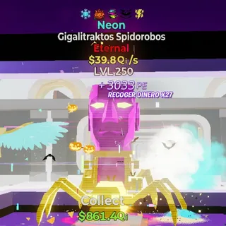 FORTNITE STEAL THE BRAINROT GIGALITRAKTOS SPIDOROBOS NEON