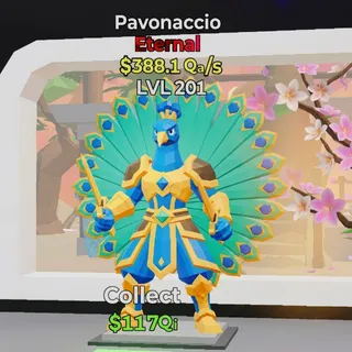 FORTNITE STEAL A BRAINROT PAVONACCIO LVL 201