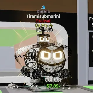 FORTNITE STEAL THE BRAINROT TIRAMISUBMARINI GOTHIC