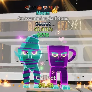 FORTNITE STEAL THE BRAINROT CROISSANTINI ET CAFFETTINO NEON