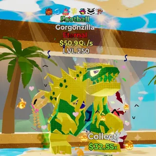FORTNITE STEAL THE BRAINROT GORGONZILLA FOOTBALL MAX LVL 50.9Qi/s
