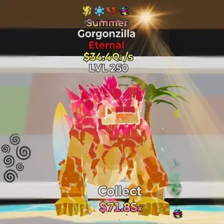 FORTNITE STEAL THE BRAINROT GORGONZILLA SUMMER 34.4Qi/s MAX LVL