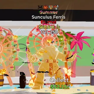FORTNITE STEAL THE BRAINROT SUNCULUS FERRIS SUMMER 68.6Qi/s LVL 250