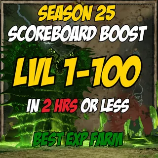 SEASON 25 SCOREBOARD 1-100 BOOST